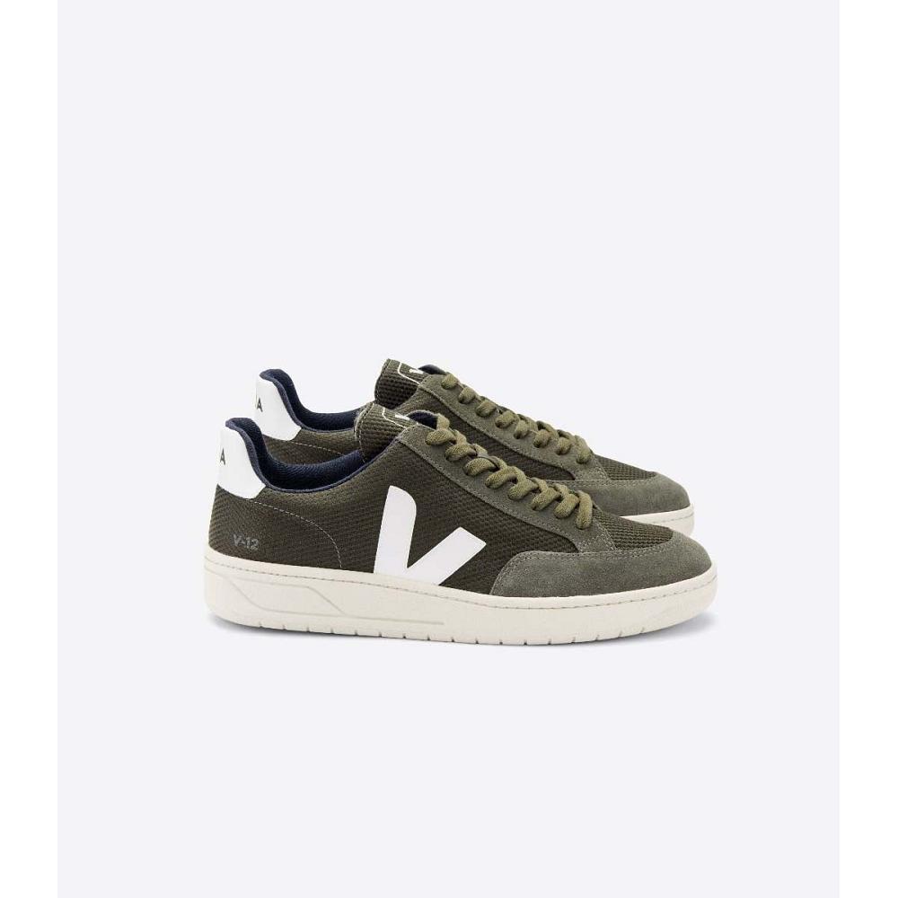 Veja V-12 B-MESH Women\'s Sneakers Olive | NZ 672JPQ